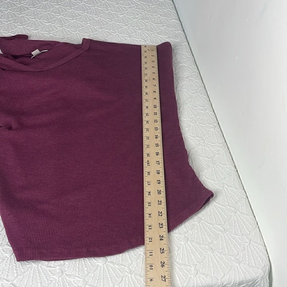 Woman Within Waffle Knit Thermal Shirt Long Sleeve Purple size 2X - Picture 12 of 12